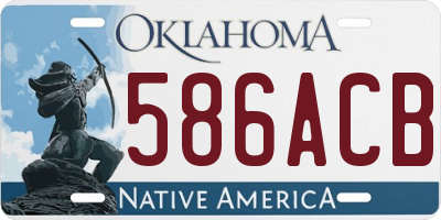 OK license plate 586ACB