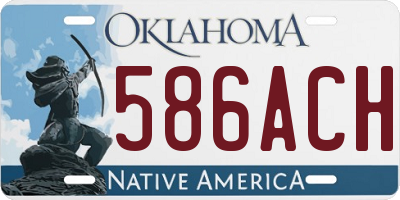OK license plate 586ACH