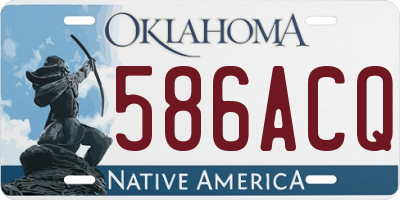 OK license plate 586ACQ