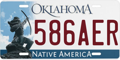 OK license plate 586AER