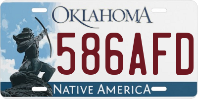 OK license plate 586AFD