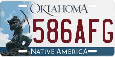 OK license plate 586AFG