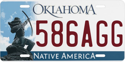 OK license plate 586AGG