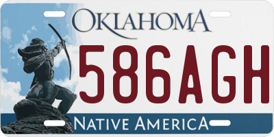 OK license plate 586AGH