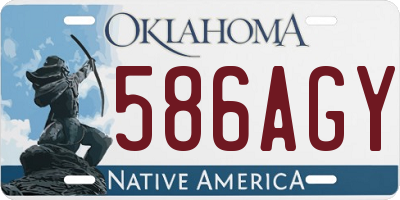 OK license plate 586AGY