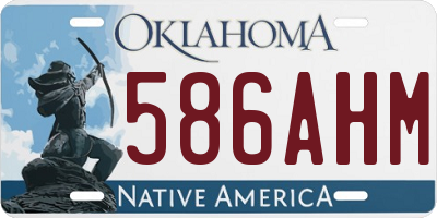OK license plate 586AHM