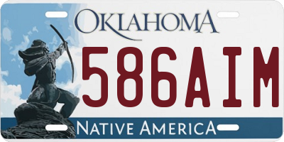 OK license plate 586AIM