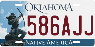 OK license plate 586AJJ