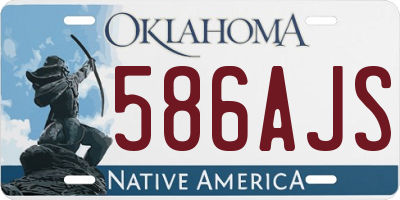 OK license plate 586AJS