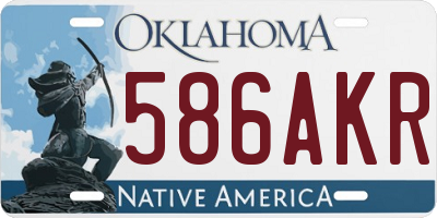 OK license plate 586AKR