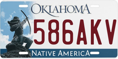 OK license plate 586AKV