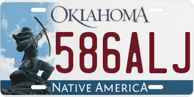 OK license plate 586ALJ
