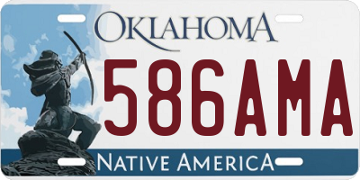 OK license plate 586AMA