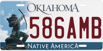 OK license plate 586AMB