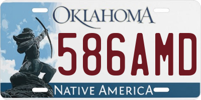 OK license plate 586AMD