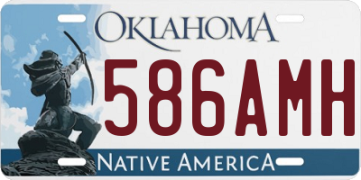 OK license plate 586AMH