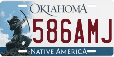 OK license plate 586AMJ