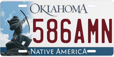 OK license plate 586AMN