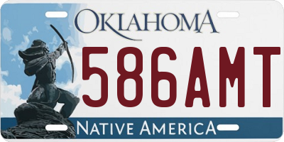 OK license plate 586AMT