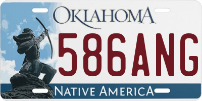 OK license plate 586ANG
