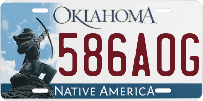 OK license plate 586AOG