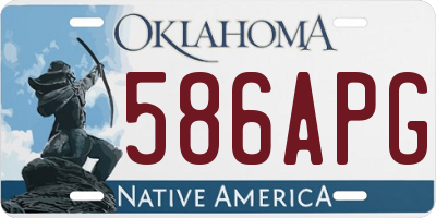 OK license plate 586APG