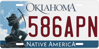 OK license plate 586APN