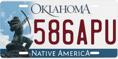 OK license plate 586APU