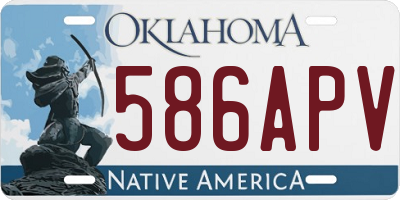 OK license plate 586APV