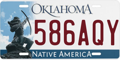 OK license plate 586AQY
