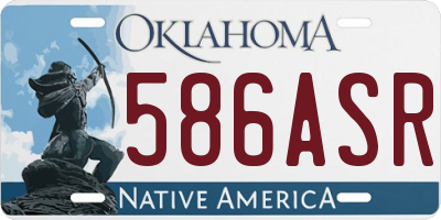 OK license plate 586ASR