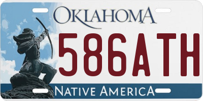 OK license plate 586ATH