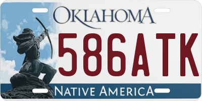 OK license plate 586ATK