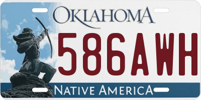 OK license plate 586AWH