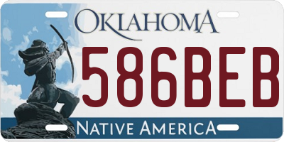 OK license plate 586BEB