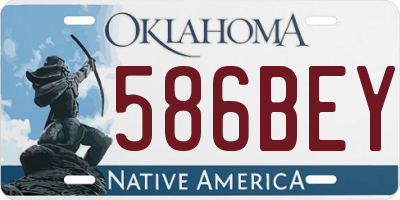 OK license plate 586BEY