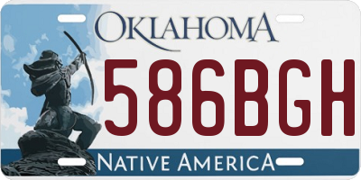 OK license plate 586BGH