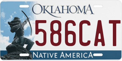 OK license plate 586CAT