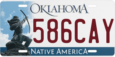 OK license plate 586CAY