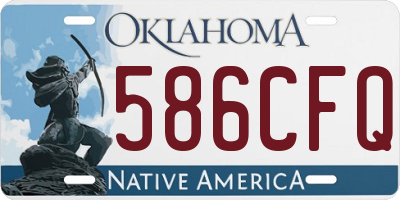 OK license plate 586CFQ