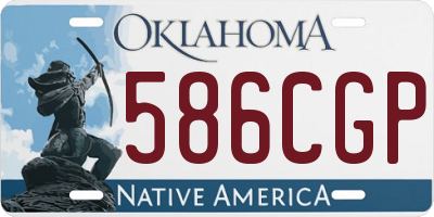 OK license plate 586CGP