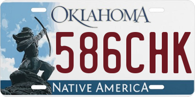 OK license plate 586CHK