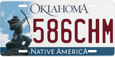 OK license plate 586CHM