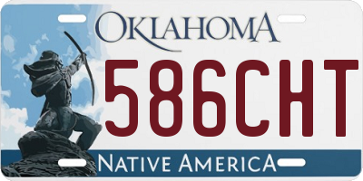 OK license plate 586CHT