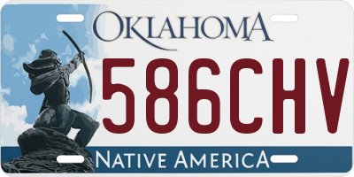 OK license plate 586CHV