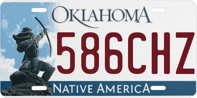 OK license plate 586CHZ