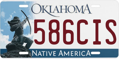 OK license plate 586CIS