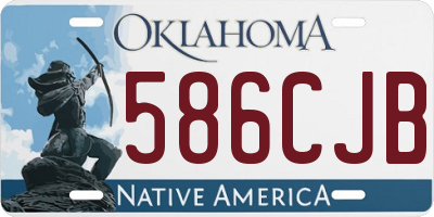 OK license plate 586CJB