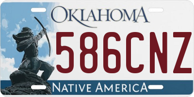 OK license plate 586CNZ