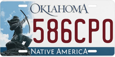 OK license plate 586CPO
